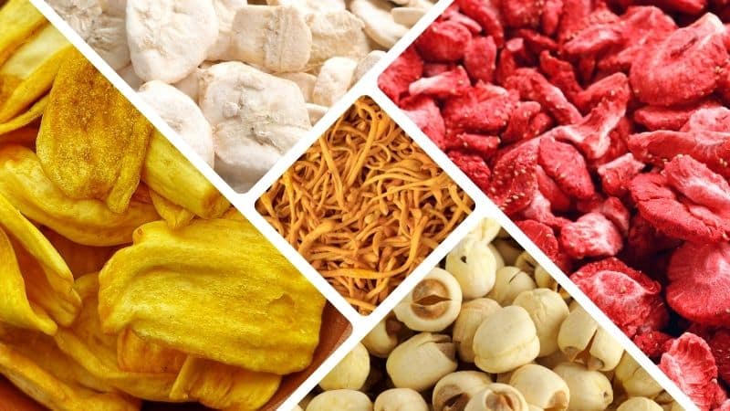 Product dried to freeze-drying